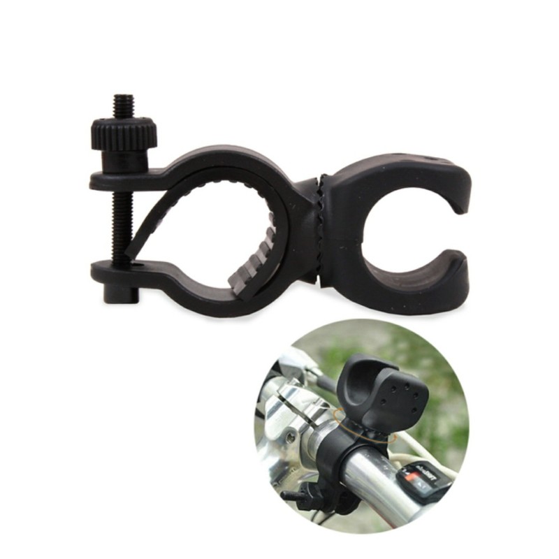 Тримач для ліхтарика на кермо велосипеда / Чорний