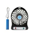 Міні вентилятор акумуляторний Mini Fan USB / Чорний