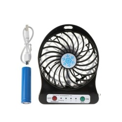 Мини вентилятор аккумуляторный Mini Fan USB / Черный
