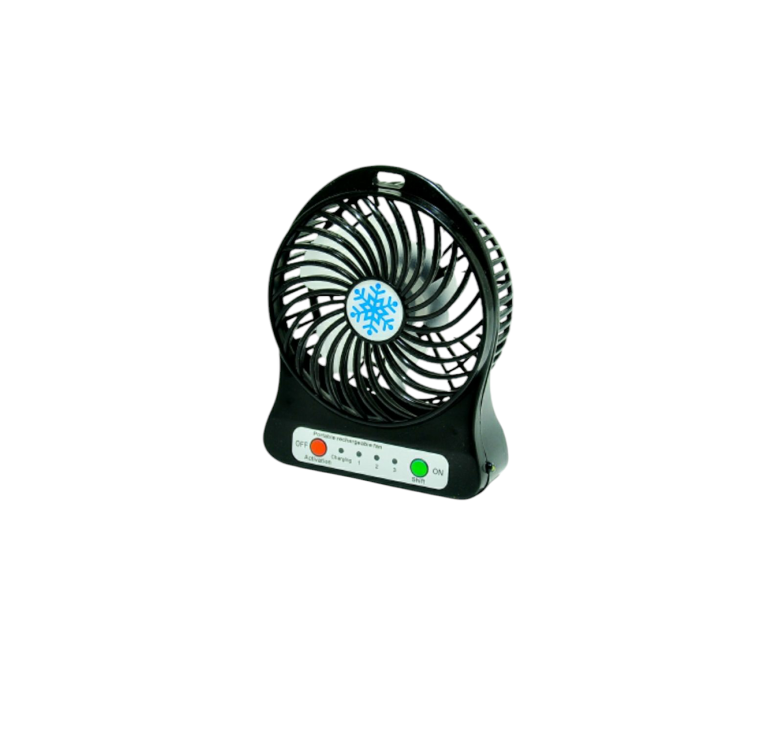 Міні вентилятор акумуляторний Mini Fan USB / Чорний