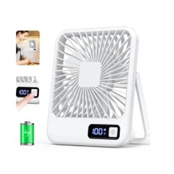 Вентилятор портативный аккумуляторный, 18650 Type-C \ Белый