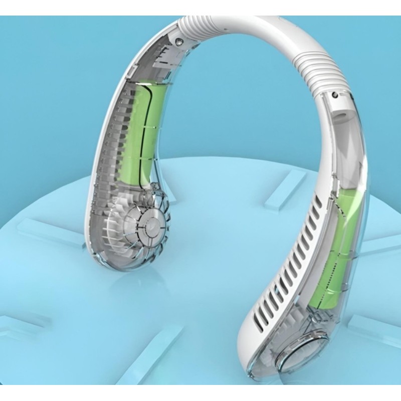 Вентилятор Neck портативный на шею, аккумуляторный.\ Белый