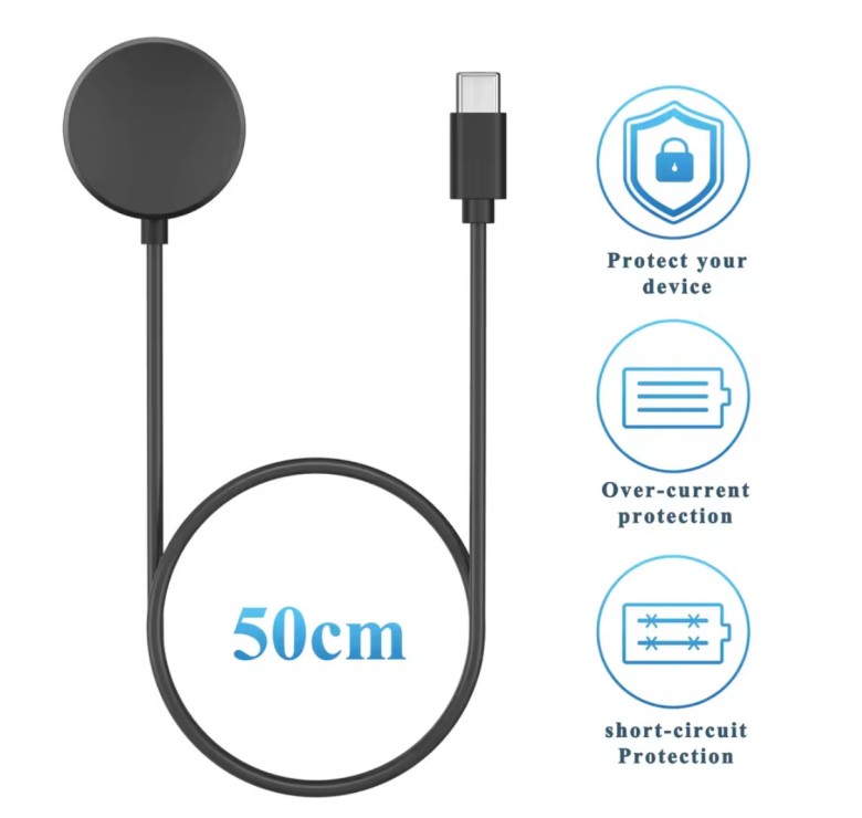 Зарядний пристрій Type-C для Samsung Galaxy Watch 3/4/5/6/Active 1/2 (50 см)