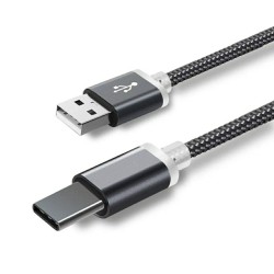 Кабель для защищенных смартфонов USB – Type-C 10 mm. 1 метр / Серый