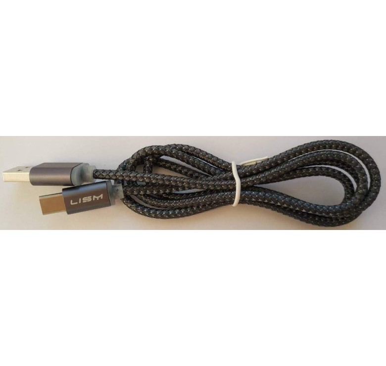 Кабель для захищених смартфонів USB - Type-C 10 mm. 1 метр / Сірий