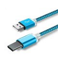 Кабель Type-C (9 мм.) – USB для защищенных смартфонов 1 метр / Голубой