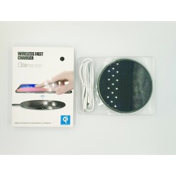 Беспроводное зарядное устройство LFX-01 / Быстрая зарядка 5-9 вольт / 10 Ватт / 1.67-2 Ампера / Черный