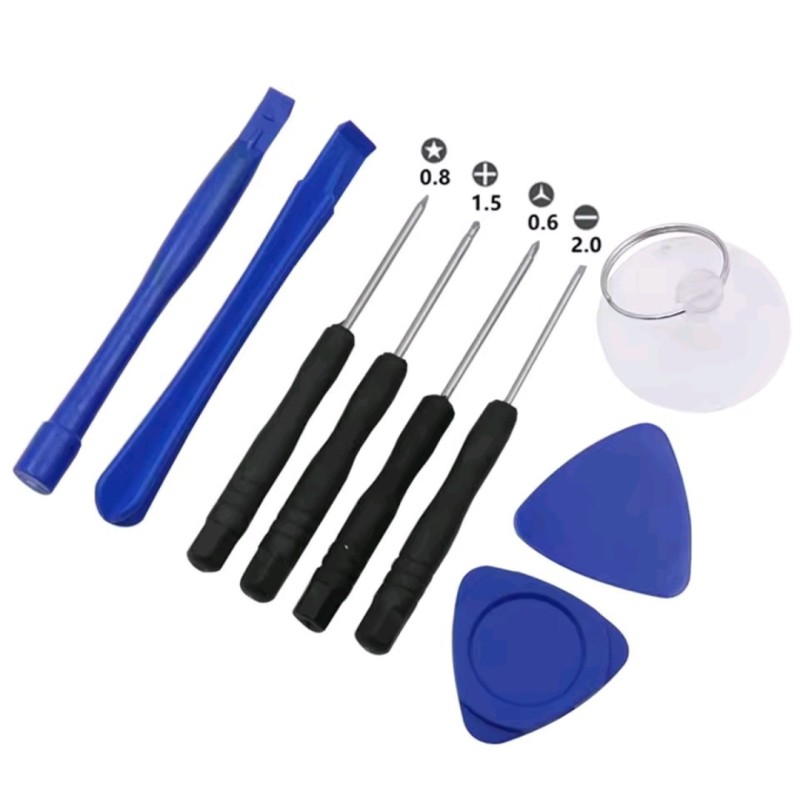 Набор инструментов для ремонта телефонов (отвертки, лопатки, присоска)