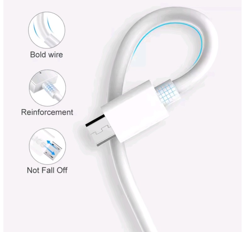 Кабель Micro - USB для смартфонов \ 1,3 метра \ Белый