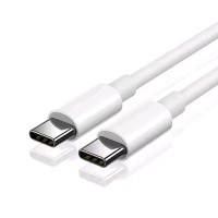 Кабель Type-c - Type-c для швидкої зарядки PD 6А смартфонів \ 1,3 метра \ Білий