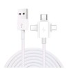 Кабель 3в1 USB - Type-c, Lightning, Micro для быстрой зарядки смартфонов \1,3 метра \ Белый
