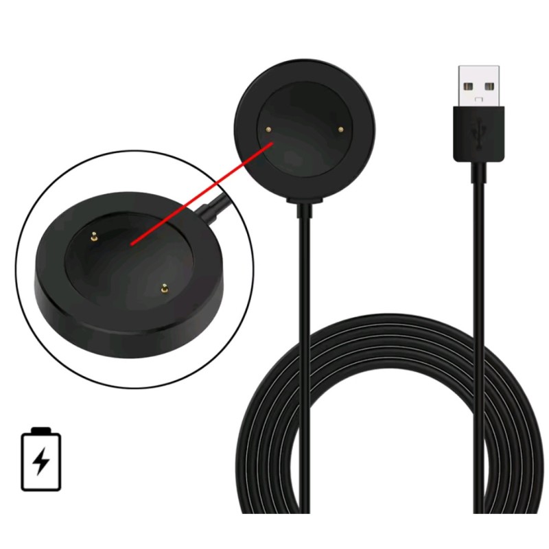 Магнитный USB кабель на смарт-часы Huawei Watch GT / GT2 / GT2e / 100 см. / Черный