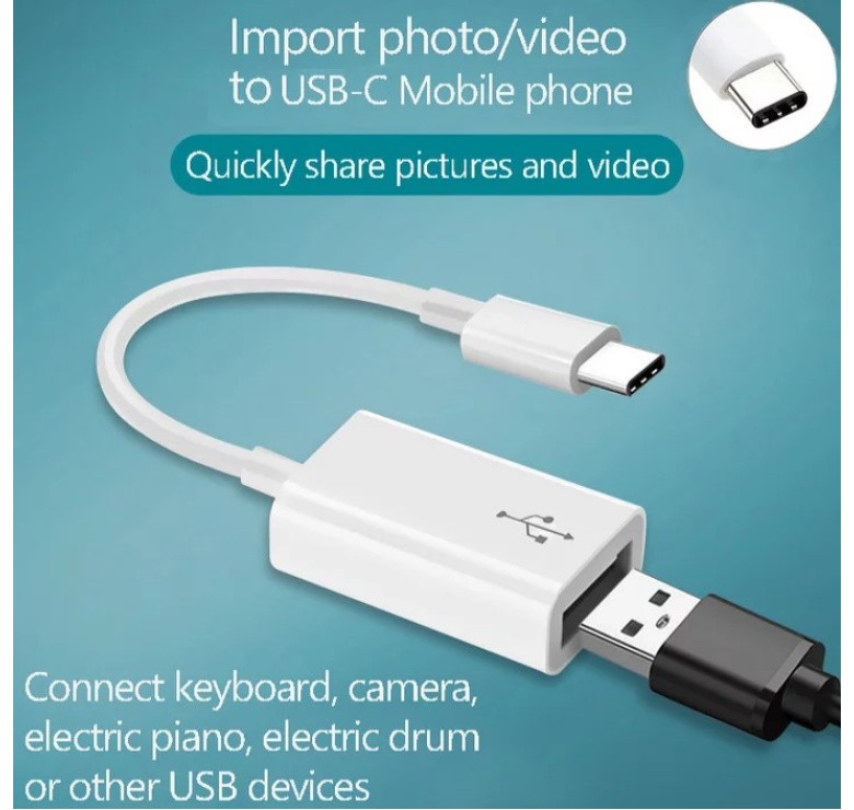 USB Кабель OTG Type C 2.0 Білий