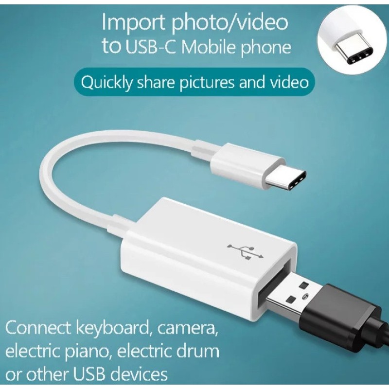 USB Кабель OTG Type C 2.0 Білий