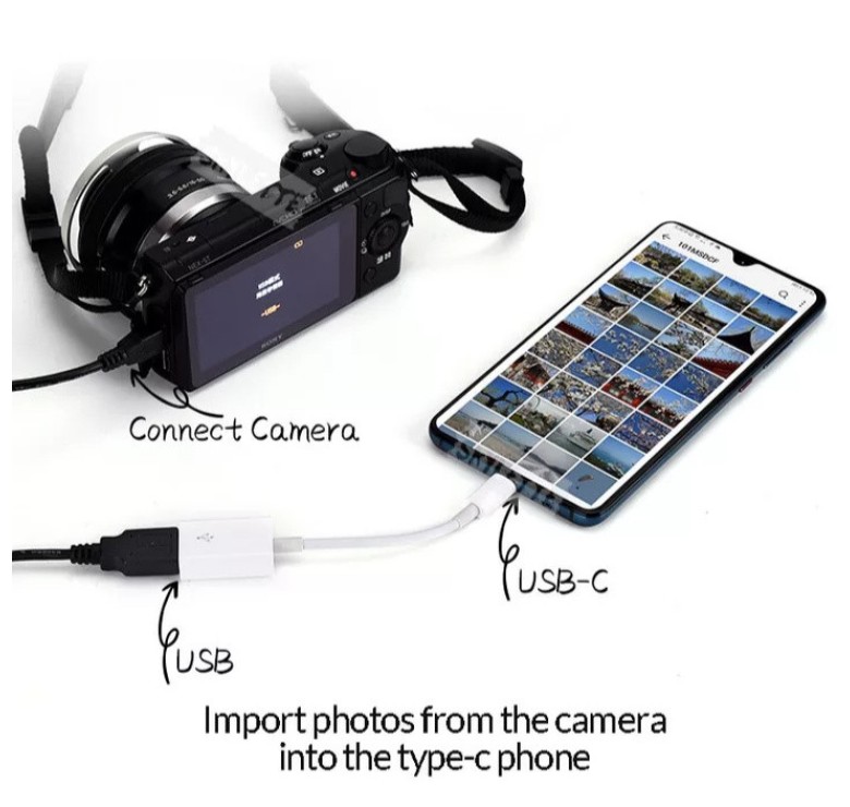 USB Кабель OTG Type C 2.0 Білий