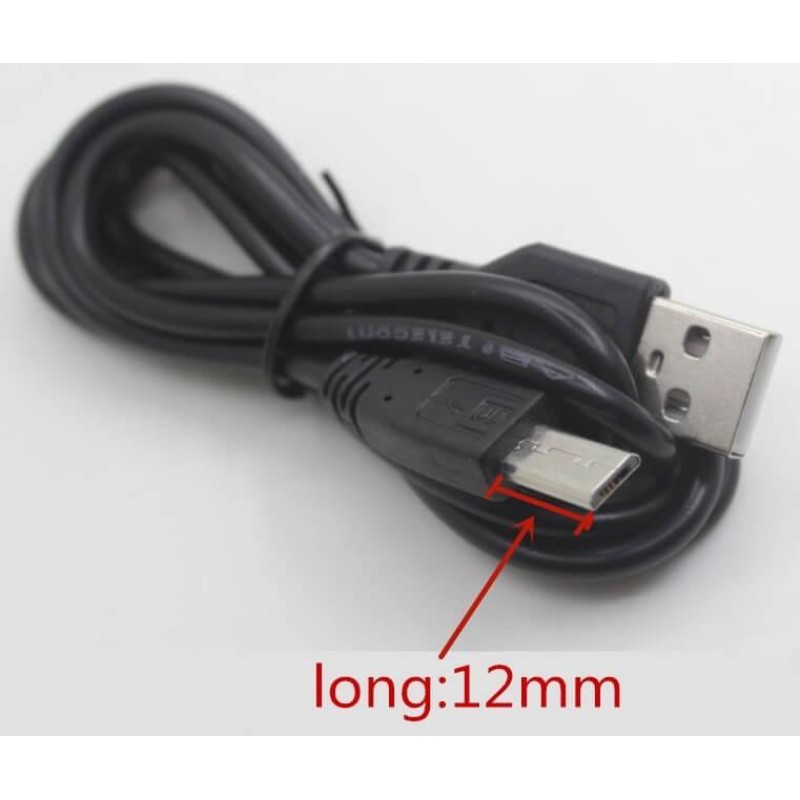 Micro USB кабель для захищених смартфонів 12 mm Чорний