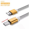 Micro USB кабель з подовженим конектором 9 мм, усилений золотий