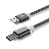 Type C USB кабель 9 mm для захищених смартфонів Сірий 2 метра