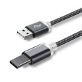 Type C USB кабель 9 mm для захищених смартфонів Сірий 2 метра