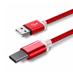 Type C USB кабель для захищених смартфонів Червоний 1 метр