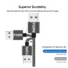Магнітний Micro USB кабель TOPK Сірий 2 метри