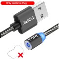 Магнітний USB кабель TOPK без конектора Сірий 2 метра