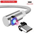 Магнітний Кутовий Micro USB кабель TOPK Сірий 2 метра