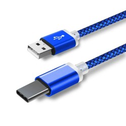 Type C USB кабель для захищених смартфонів 9 mm Синій 2 метра