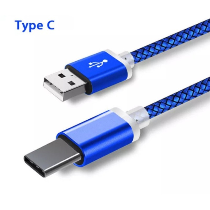 Type C USB кабель для захищених смартфонів 9 mm Синій 2 метри