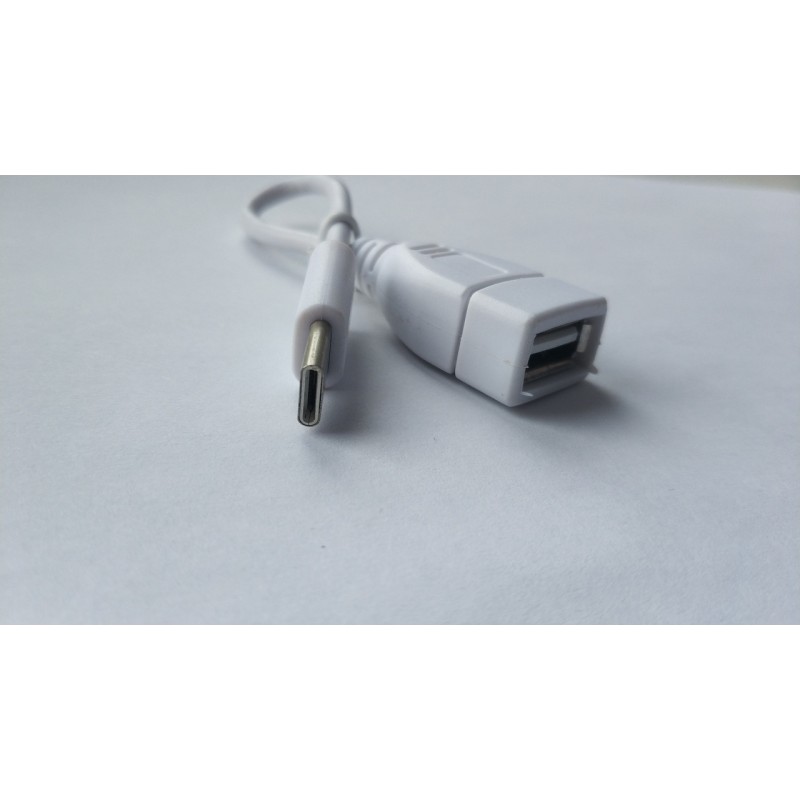 Type C OTG кабель для захищених смартфонів 9 mm Білий