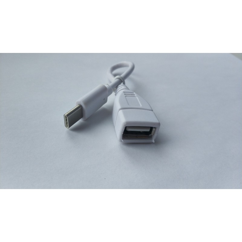 Type C OTG кабель для захищених смартфонів 9 mm Білий