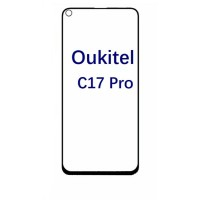 Загартоване захисне скло на Oukitel C17 Pro з отвором для камери Чорне