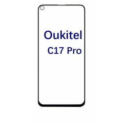 Загартоване захисне скло на Oukitel C17 Pro з отвором для камери Чорне
