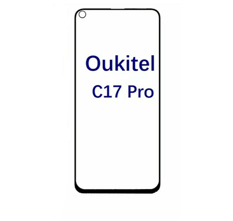 Загартоване захисне скло на Oukitel C17 Pro з отвором для камери Чорне
