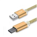 Type C USB кабель 9 mm для захищених смартфонів Золотий 2 метри