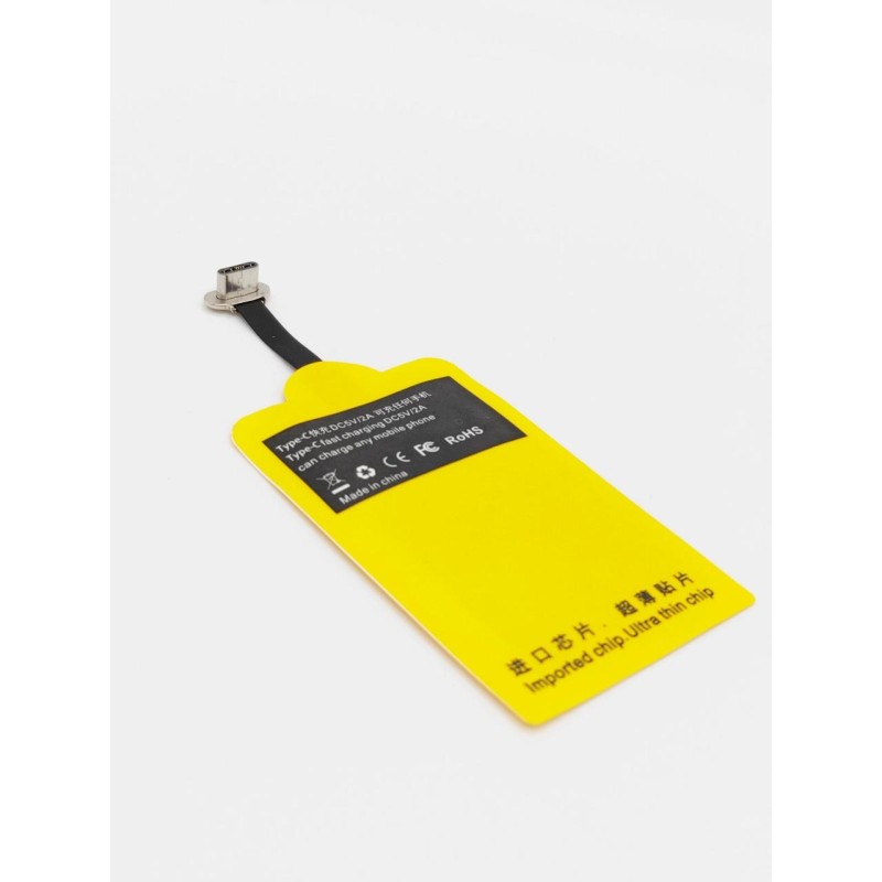 Універсальний ресивер для безпроводової зарядки до 1.5 А Type C Жовтий