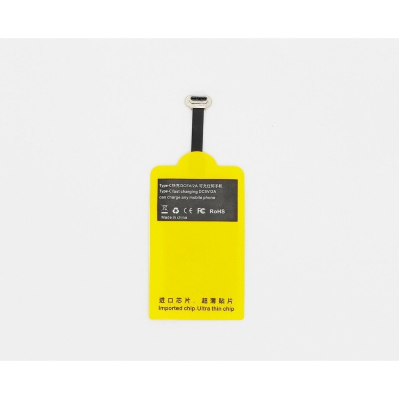 Універсальний ресивер для безпроводової зарядки до 1.5 А Type C Жовтий