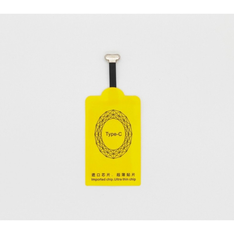 Універсальний ресивер для безпроводової зарядки до 1.5 А Type C Жовтий