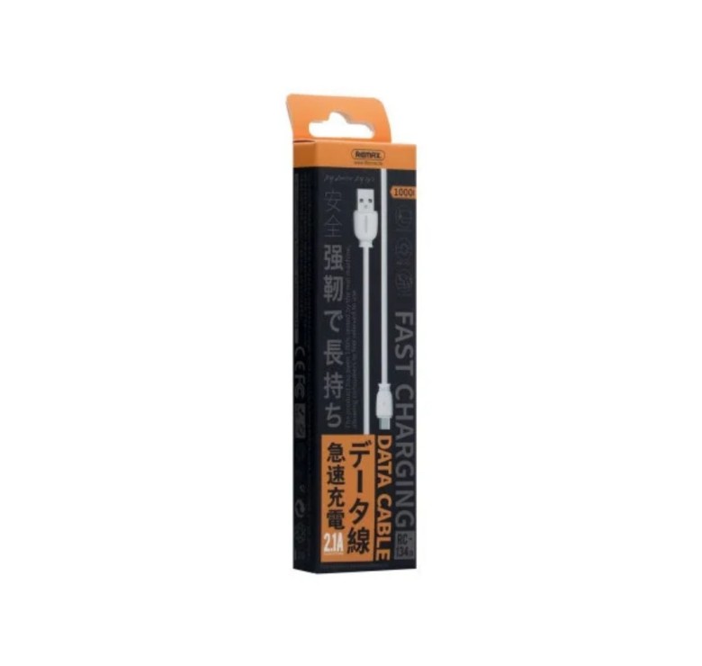 Type C USB кабель REMAX RC-134a для смартфонів 2.1 A Білий