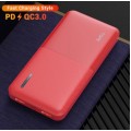 Зарядний пристрій Power Bank TOPK Швидка зарядка QC 3.0 10000 mAh Червоний