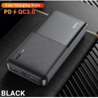 Зарядний пристрій Power Bank TOPK Швидка зарядка QC 3.0 20000 mAh Чорний