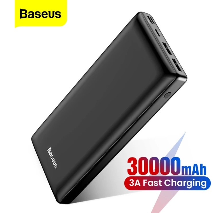 Зарядний пристрій Power Bank Baseus Швидка зарядка 30000 mAh Чорний