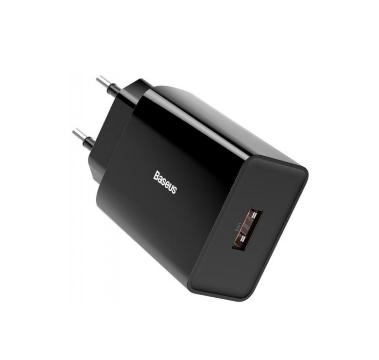 Оригінальний зарядний USB блок живлення Baseus швидка зарядка Quick Charge 3.0 Чорний