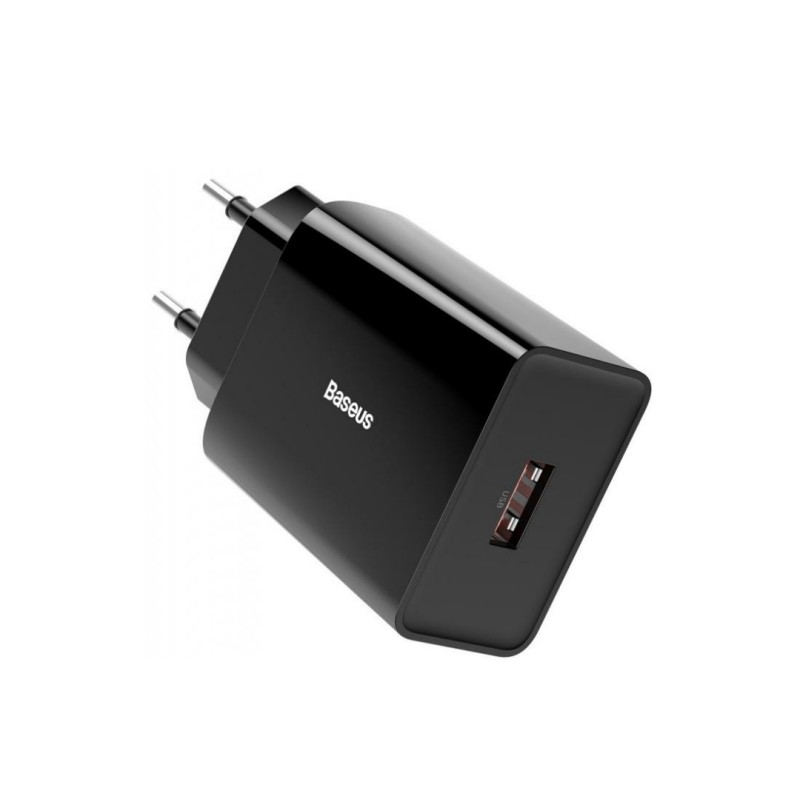 Оригінальний зарядний USB блок живлення Baseus швидка зарядка Quick Charge 3.0 Чорний