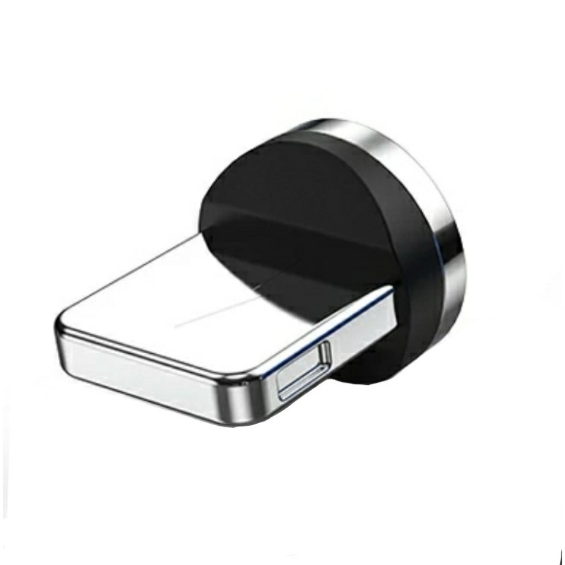 Магнітний USB кабель для Iphone (8-Pin) TOPK Світитись (червоним) швидка зарядка 3A Рожевий