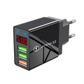Оригінальний зарядний блок живлення Elough з дисплеєм на 3 USB швидка зарядка Quick Charge 3.0 Чорний