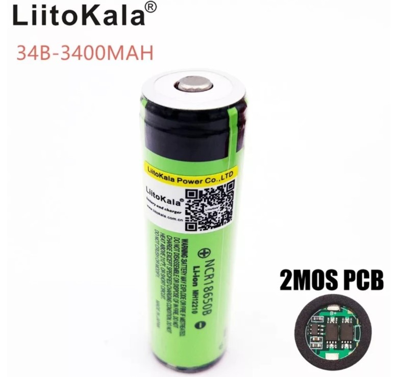 Акумулятор LiitoKala NCR18650B 3400 mAh Li-ion з платою захисту