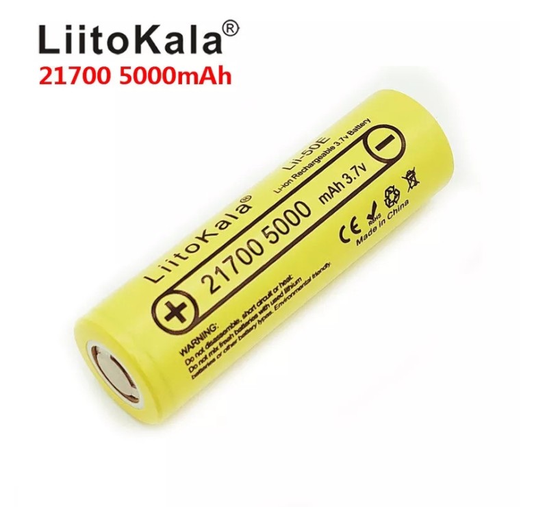 Аккумулятор LiitoKala 21700 5000 mAh Li-ion 3.7 V