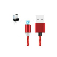 Магнитный кабель Micro USB X-Cable Круглый 360 градусов Красный