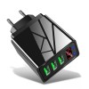 Зарядной блок питания Elough с дисплеем на 3 USB быстрая зарядка 5V 3.1A Черный